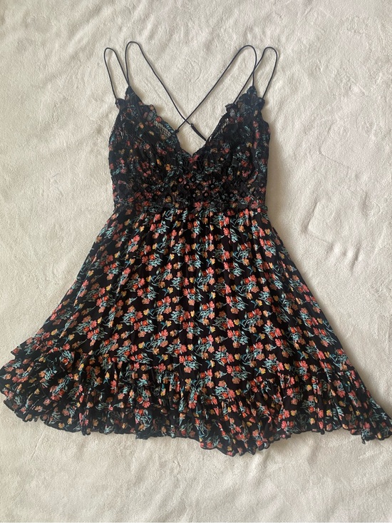 Free People Dresses & Skirts - Free People Adella Floral Lace Mini Dress Black XS